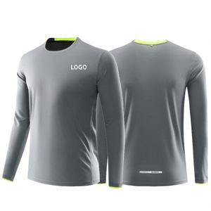 Camiseta Deportiva de Manga Larga con Logotipo Personalizado, Secado Rápido, Transpirable, para Correr al Aire Libre, Gimnasio, Entrenamiento, Unisex - Product Image 4