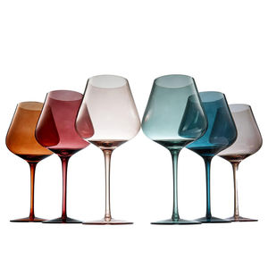 Verres à <span class=keywords><strong>vin</strong></span> colorés en cristal Coffret cadeau de mariage pour les amateurs de <span class=keywords><strong>vin</strong></span> Dîner de <span class=keywords><strong>vin</strong></span> rouge <span class=keywords><strong>blanc</strong></span> - Product Image 2