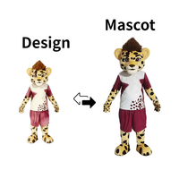 Costume de mascotte personnalisé Lion marchable en peluche, directement de l'usine, pour équipe sportive, en peluche sur mesure