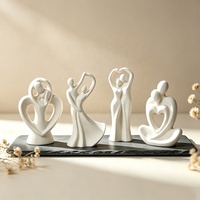 CARATTE Nouveau Moule en Silicone Minimaliste Abstrait pour Bougie, Sculpture Corporelle de Couple en Étreinte, pour Cadeau de Mariage, Fabrication de Savon, Résine et Plâtre