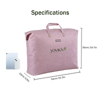 Sac à poussière non tissé de haute qualité 54x50x15cm, sac à fermeture éclair anti-poussière gaufré diamant pour le rangement du linge d'hôtel
