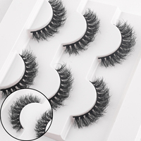 3 paires de faux cils 3D en faux vison - Cils naturels légers et moelleux pour un usage quotidien HT