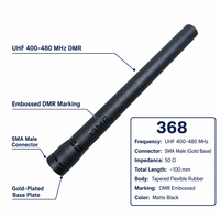 Antena flexible vertical de goma UHF 368 DMR de 400-480MHz para walkie-talkie, IP67, compatible con Baofeng, Kenwood, Retevis