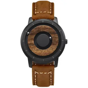 Trendy New Personality Custom Logo Words Men's Watch Waterproof Creative Scrolling Pointer Magnetic Force Fashion Watch for Men