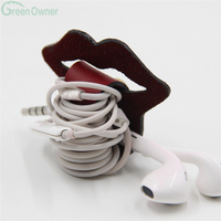 Penggulung Kabel Kulit Asli Serbaguna, Tempat Headset Berkabel, Pengatur Kabel Pengisi Daya Portabel, Tahan Lama untuk Perjalanan Kantor