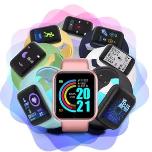 עמיד למים Y68 Smartwatch ספורט כושר גשש חכם צמיד לחץ דם קצב לב D20 גברים נשים חכם שעונים