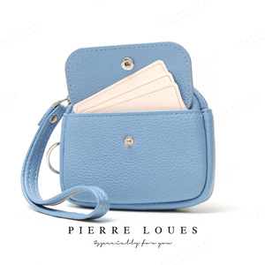 Pierre Loues Mini Coin <b>Purse</b> Solid Color <b>Cute</b> Key Chain Wallet For Women Everyday Use - Product Image 3