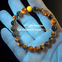 Bracelet en pierres naturelles perlées, bracelet en pierre volcanique flamme, bijoux en cristal énergétique pour la méditation, perles en pierre de feu