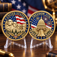 Pièce de monnaie commémorative personnalisée sur mesure avec logo, en alliage de zinc émaillé 3D doré, avec boîte, pour souvenirs et défis