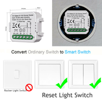 0/1-10V Tuya Smart WiFi Zigbee Pengontrol Dimmer LED Sakelar Pintar Plastik Untuk Rumah & Hotel 100-240V Modul Kontrol Jarak Jauh Aplikasi