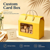 Boîte cadeau pour jouets en carton recyclable et écologique avec design léger antichoc, couvercle amovible et poignée en corde de papier
