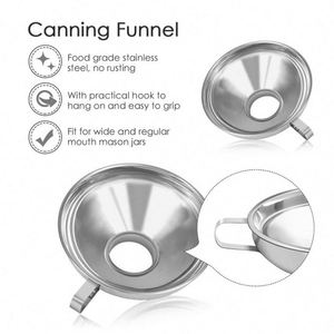 Wholesale Kitchen Tool Food Grade Juice Filling OIL FUNNEL Kitchen Stainless Steel Liquid Flat FUNNEL - Product Image 6