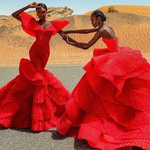 Jancember RSM67286, Nuevo Diseño, Vestido de Noche Elegante para Mujer, Estilo Sirena, Rojo, a la Moda, Sexy - Product Image 1