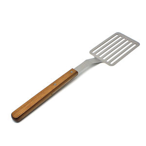 Spatule de barbecue en acier inoxydable antirouille avec manche en bois, spatule à burger en métal, spatule à œufs pour la cuisine - Product Image 4