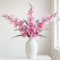 Bruidsboeketten Hoogwaardige enkelvoudige gladiolen Kunstbloemenboeket Scène decoratie Delphinium