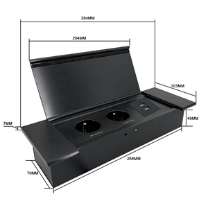 Toma <span class=keywords><strong>de</strong></span> corriente <span class=keywords><strong>de</strong></span> aluminio <span class=keywords><strong>de</strong></span> alta calidad 10A, estándar IP44 con 2 salidas para muebles <span class=keywords><strong>de</strong></span> escritorio <span class=keywords><strong>de</strong></span> oficina, precio <span class=keywords><strong>de</strong></span> fábrica - Product Image 6