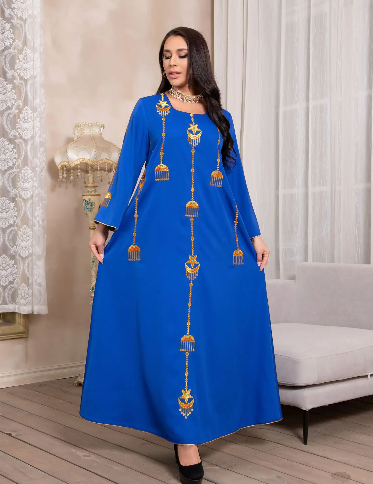 جلباب ملابس إسلامية سوق دبي العباءة حجاب نمط العمامة فستان تقليدي نسائي عباءة كونا
