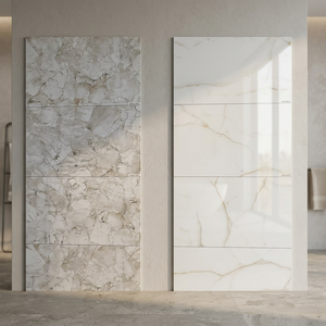 Carreaux de sol intérieurs en porcelaine gris onyx 600x1200mm, finition brillante, antibactériens, antidérapants, garantie 5 ans - Product Image 1