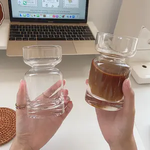Solhui Creative Shape Glas Kaffeetasse Transparente Saft gläser Becher