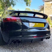 Diffuseur de pare-chocs arrière en fibre de carbone véritable pour Audi TT TTS MK2 8J 2008-2014, séparateur arrière agressif