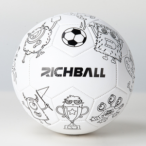 <span class=keywords><strong>Ballon</strong></span> <span class=keywords><strong>de</strong></span> football <span class=keywords><strong>de</strong></span> taille 2 5, personnalisable avec un logo, dessin <span class=keywords><strong>de</strong></span> peinture DIY, dessin animé blanc, jouet - Product Image 2