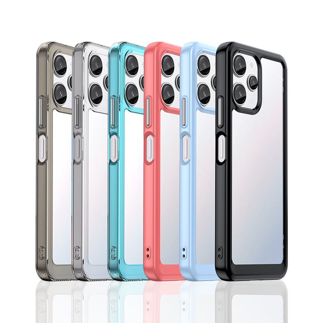 For Xiaomi POCO M6 Pro Ultra Thin Designed Transparent TPU PC Shockproof Case Hybrid Protective Phone Cases