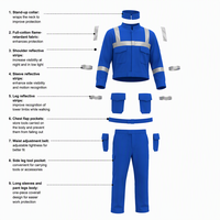 Combinaison ignifuge de sécurité haute visibilité réfléchissante pour le soudage, vêtements de travail FR, directement de l'usine