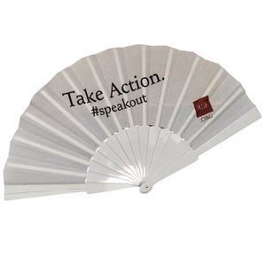 Wholesale High Quality Custom Logo Plastic Hand Held Fan Promotional Paper Hand Fans With Logo - Product Image 1