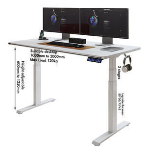 Escritorio Ergonómico Ajustable en Altura, de 3 Etapas, con Doble Motor Eléctrico y Elevación Automática, para Oficina y Computadora, Venta al Por Mayor - Product Image 4