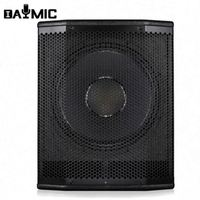 Haut-parleur de subwoofer actif en plastique de 15 pouces OEM d'usine avec module amplificateur à coque métallique de 1000 W