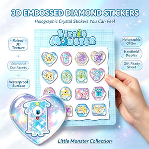 Custom Cartoon 3D Embossed Puffy <b>Sticker</b> Anime Raised Relief Decal <b>Waterproof</b> Vinyl <b>Sticker</b> For Laptop Phone Case Decor - Product Image 3