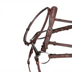 Handcrafted Leather Horse Bridle with Adjustable Straps Secure Horse Control English Style Accessory for Riding - Product Image 4