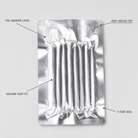 Sacs en aluminium scellés sous vide pour l'emballage de la viande et des aliments, taille personnalisée, vente en gros