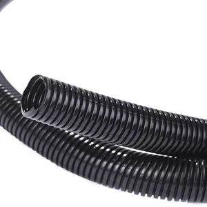 Black 1/4 inch Split Wire Loom Tubing Wire Conduit