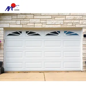 Puerta de garaje con Panel de protección para dedos, puerta de garaje con inclinación y cremallera muy silenciosa, estilo europeo - Product Image 1