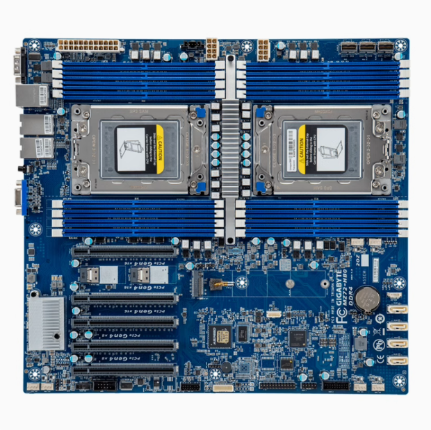 New Gigabyte MZ72-HB0/2 Dual-Way EATX Server Motherboard Supports AMD EPYC 7003 CPU DDR4 Memory 256GB Capacity Integrated SATA