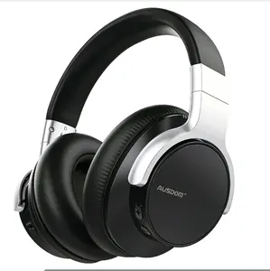 AUSDOM E7 Kopfhörer mit aktiver Geräusch unterdrückung Drahtloser Bluetooth-Over-Ear-ANC-Kopfhörer mit Mikrofon 50H HiFi-Sound für die Spielzeit