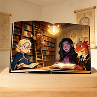 Libro de Tapa Dura Personalizado en Color Negro Puro con Borde Dorado, Historia para Adultos, Cómic, Anime, Manga