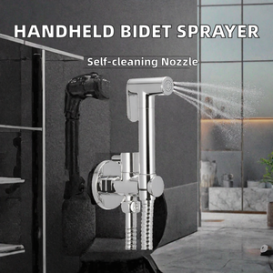 Ensemble de pulvérisateur de bidet mural portatif en alliage de zinc à trou unique, accessoire de douche pour toilettes de salle de bain - Product Image 2