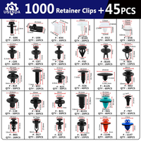 Nouvelle Boîte de 1045 attaches de voiture en plastique/PA de haute qualité, 1000 clips de retenue de pare-chocs, couleur personnalisée pour l'automobile