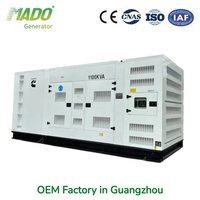 Generador Diésel Trifásico de 750KW, 1000KW, 1MW, 1100kva, 1200kva, 1250kva, 1500kva, 1800kva, 2000kw para Centro de Datos