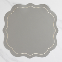 Set de table en cuir PU brodé imperméable pour mariage