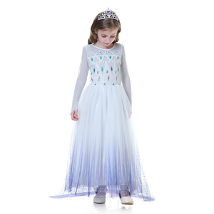 <span class=keywords><strong>Vestito</strong></span> da Principessa <span class=keywords><strong>Elsa</strong></span> per Bambine, Abito da Festa, Costume Natalizio, <span class=keywords><strong>Vestito</strong></span> per Cosplay - Product Image 4