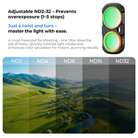 Ensemble de filtres pour objectif K&F Concept pour Insta360 Luna Ultra, filtre de diffusion noir 1/4, filtre CPL, filtre ND2-32 réglable, filtre magnétique HD