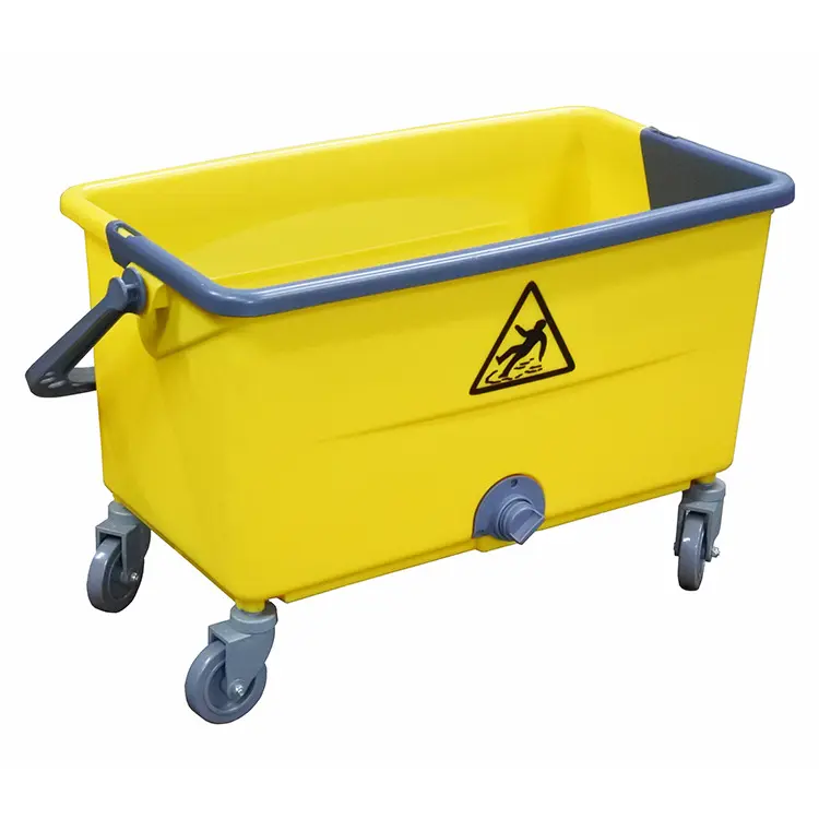 Professional Cleaning Industrial Mop Bucket Flat Commercial Mop Bucket Yellow Mop Bucket