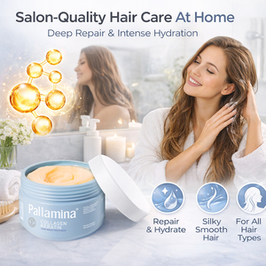 Mascarilla Capilar Pallamina 500ML con Colágeno y Queratina, Reparación Profunda, Hidratación y Suavidad <span class=keywords><strong>para</strong></span> <span class=keywords><strong>Cabello</strong></span> Seco y Dañado - Product Image 3