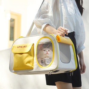 Sac de transport portable pour chat, transparent et respirant, 46x31x28cm, pour chats jusqu'à 7kg - Product Image 1