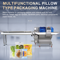 350X fabricant pas cher personnalisé commercial joint arrière savon brosse à dents nouilles bonbons Sachet flux emballage oreiller Machine à emballer