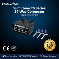 Conector Automotriz Impermeable RH7248Y-1.5-21 de 24 Pines Hembra para ECU Toyota Sumitomo, Conector de Arnés de Cables BCM con Terminal