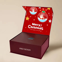 Cadeau de Noël personnalisé boîte rigide magnétique emballage conception libre revêtement UV gaufrage pour impression de logo pour cadre photo affichage